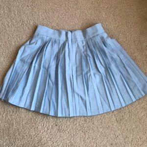 NWT Baby blue pleated skater skirt